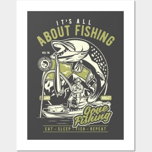 Gone fishing Posters and Art